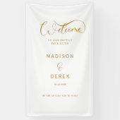 Welkom bij onze nog lang en gelukkig! spandoek (Verticaal)