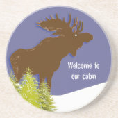 Welkom bij onze Onderzetters van Cabin Moose (Voorkant)