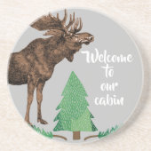 Welkom bij onze Onderzetters van Cabin Moose (Voorkant)