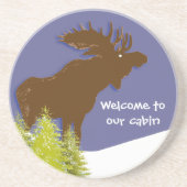 Welkom bij onze Onderzetters van Cabin Moose (Voorkant)