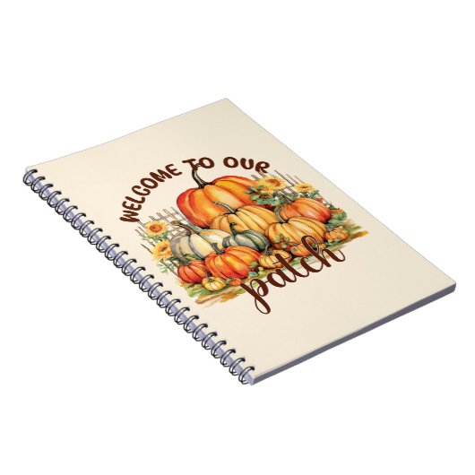Welkom bij Onze Patch – Cosy Pumpkin Patch Notitieboek (Rechterzijde)