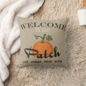 "Welkom bij onze patch" Herfst Familienaam Kussen (Deken)