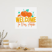 WELKOM BIJ ONZE PATCH HERFST HERFST POMPOEN WALL A POSTER (Keuken)