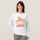Welkom bij onze Patch Herfst Pumpkin T-shirt (Voorkant volledig)