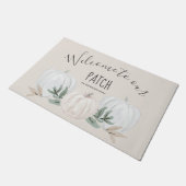 Welkom bij onze Patch Herfst Pumpkins Peach Deurmat (Schuin)
