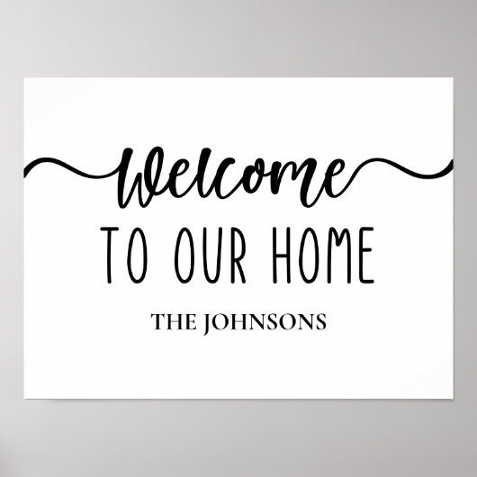 Welkom bij onze persoonlijke familie thuis poster (Voorkant)