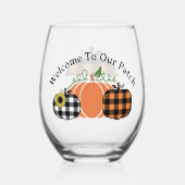 Welkom bij onze pleister wijnglas zonder voet (Voorkant)