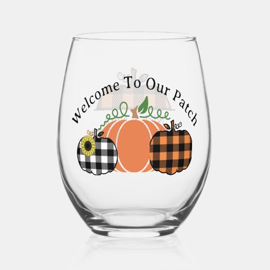 Welkom bij onze pleister wijnglas zonder voet (Voorkant)