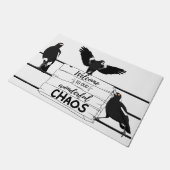 Welkom bij onze prachtige chaos, welkom mat (Schuin)