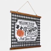 Welkom bij onze Pumpkin Patch | Boerderij Hangend Wandkleed (Gebogen)