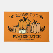 Welkom bij onze Pumpkin Patch Door Mat (Voorkant)