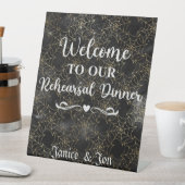 Welkom bij onze repetitie van het avondhuwelijk reclamebord met voetstuk (Insitu)