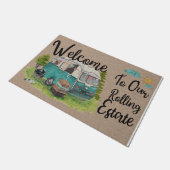 Welkom bij onze rollende Estate Camping Deurmat (Schuin)