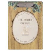 Welkom bij Onze rustieke hut in de Bossen Klembord (Voorkant)