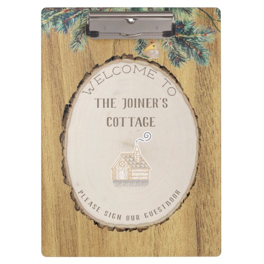 Welkom bij Onze rustieke hut in de Bossen Klembord (Voorkant)