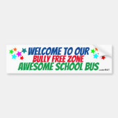 Welkom bij onze ... Schoolbus. Bus Stap Signage Bumpersticker (Voorkant)