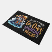 Welkom bij onze spookhuis deurmat (Schuin)