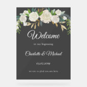 Welkom bij onze start! Trouwen Acryl Bord (Voorkant)