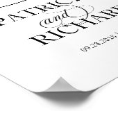 Welkom bij onze start | Zwarte Script Teken Poster (Hoek)