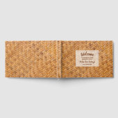 Welkom bij onze Strandhuis Geweven Palmenblad Mat Gastenboek (Volledig)