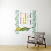 Welkom bij onze Sukkah Voeg familienaam toe Wandkleed (In Situ (horizontaal))