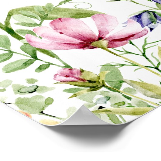 Welkom bij onze Sunday Brunch Wildflowers Poster (Hoek)