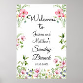 Welkom bij onze Sunday Brunch Wildflowers Poster (Voorkant)