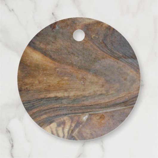 Welkom bij onze team Brown Woodgrain werknemer Bedankjes Labels (Achterkant)