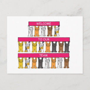 Welkom bij onze Team Cartoon Cats Briefkaart