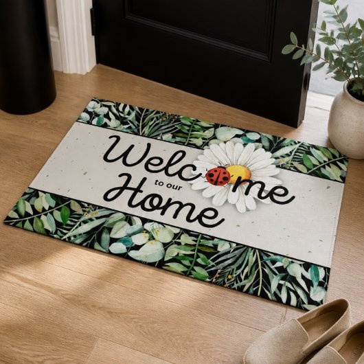 Welkom bij onze thuis lieveheersbeestje deurmat