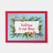 Welkom bij onze thuisfeestflessen deurmat (Voorkant)