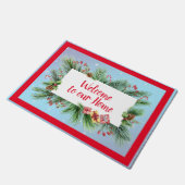 Welkom bij onze thuisfeestflessen deurmat (Schuin)