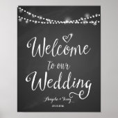 Welkom bij onze trouwafdruk poster (Voorkant)