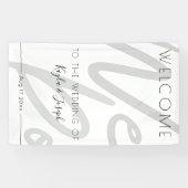 Welkom bij onze trouwbanner spandoek (Horizontaal)