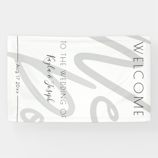 Welkom bij onze trouwbanner spandoek (Horizontaal)