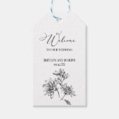 Welkom bij onze trouwfoto bruiloft gunst cadeaulabel (Voorkant)