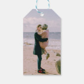 Welkom bij onze trouwfoto bruiloft gunst cadeaulabel (Achterkant)