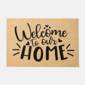 Welkom bij onze typografie van de prijsopgave deurmat (Voorkant)