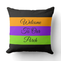 Welkom bij onze veranda / tier / halloween kleuren