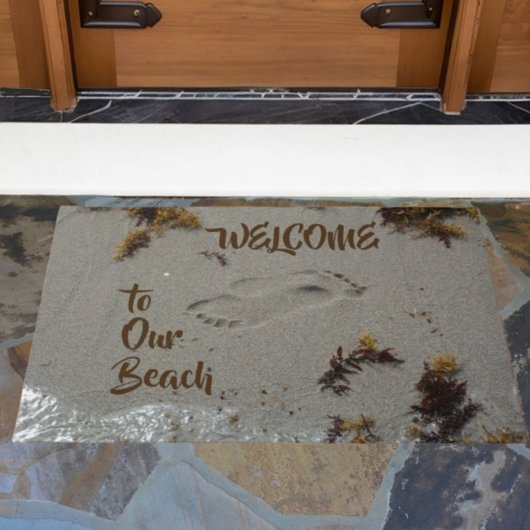 Welkom bij onze voetafdrukken in zand deurmat