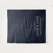 Welkom bij onze Weddenschap Blue Leopard Backdrop Wandkleed (Voorkant (horizontaal))