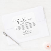 Welkom bij onze Wedding Welcome Bag Label Sticker (Envelop)