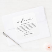 Welkom bij onze Wedding Welcome Bag Label Sticker (Envelop)