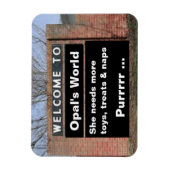 WELKOM BIJ Opal's World flexibele magneet (Verticaal)