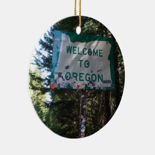 Welkom bij Oregon State Sign Ornament (Rechts)