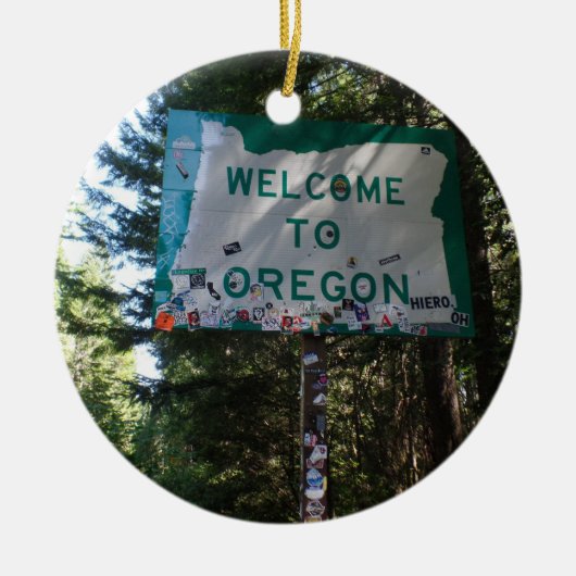 Welkom bij Oregon State Sign Ornament (Voorkant)