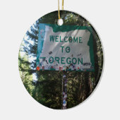 Welkom bij Oregon State Sign Ornament (Links)