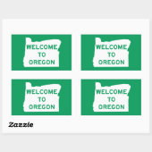 Welkom bij Oregon - USA Road Sign Rechthoekige Sticker (Vel)