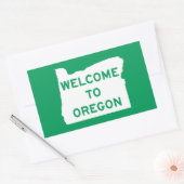 Welkom bij Oregon - USA Road Sign Rechthoekige Sticker (Envelop)