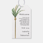 Welkom bij Palm Tree Destination Wedding Cadeaulabel (Voorkant)